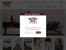 Tablet Screenshot of musicboxfilms.com